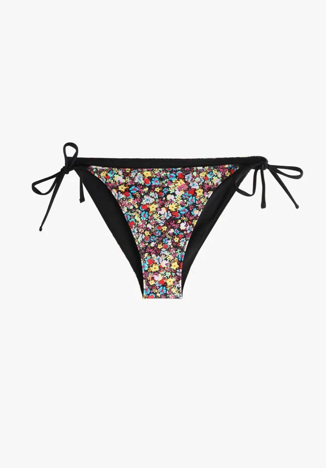 Swimwear Women Hush Tie Side Bikini Bottoms Dark Graphic Floralblack