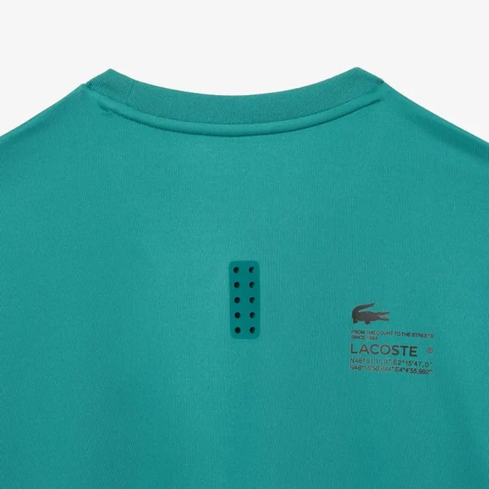 TShirts Men Lacoste Mens Sport Slim Fit Stretch Jersey TShirt Blue Si0