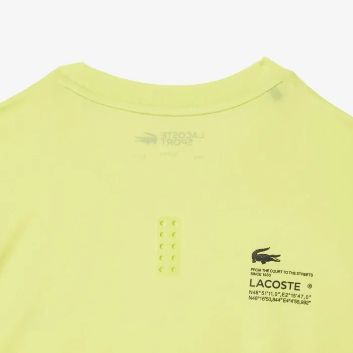 TShirts Men Lacoste Mens Sport Slim Fit Stretch Jersey TShirt Flashy Yellow Tuk