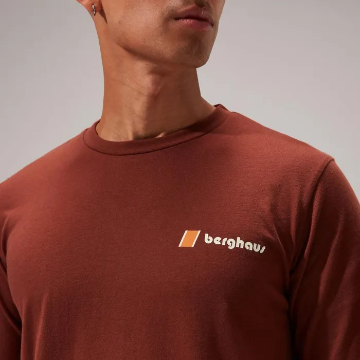 TShirts MenWomen Berghaus Kanchenjunga Static Long Sleeve Tee 8211 Dark Brown
