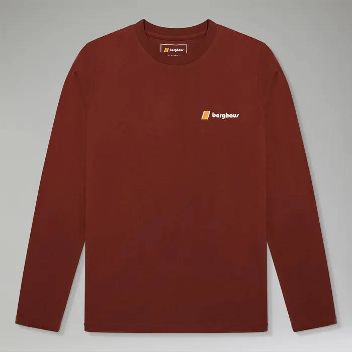 TShirts MenWomen Berghaus Kanchenjunga Static Long Sleeve Tee 8211 Dark Brown