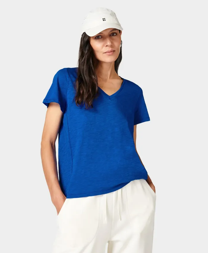 TShirts Women Sweaty Betty Refresh VNeck TShirt Lightning Blue