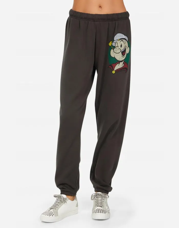 Tanzy Vintage Popeye Vintage Black Women Lauren Moshi Long Sweatpants