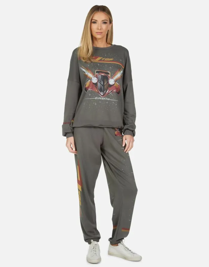 Tanzy ZZ Top Eliminator Vintage Onyx Women Lauren Moshi Long Sweatpants