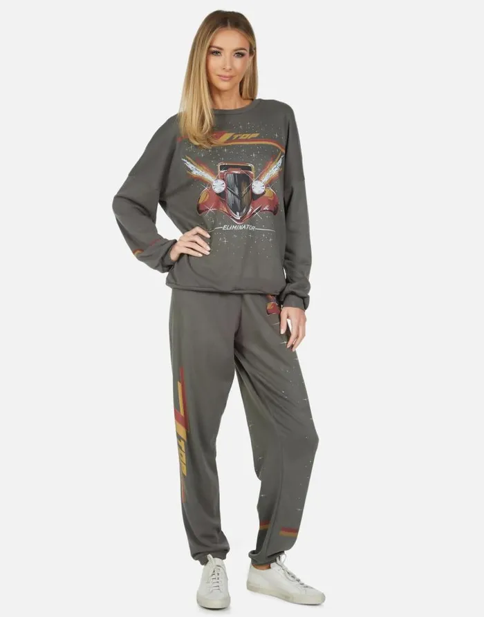 Tanzy ZZ Top Eliminator Vintage Onyx Women Lauren Moshi Long Sweatpants