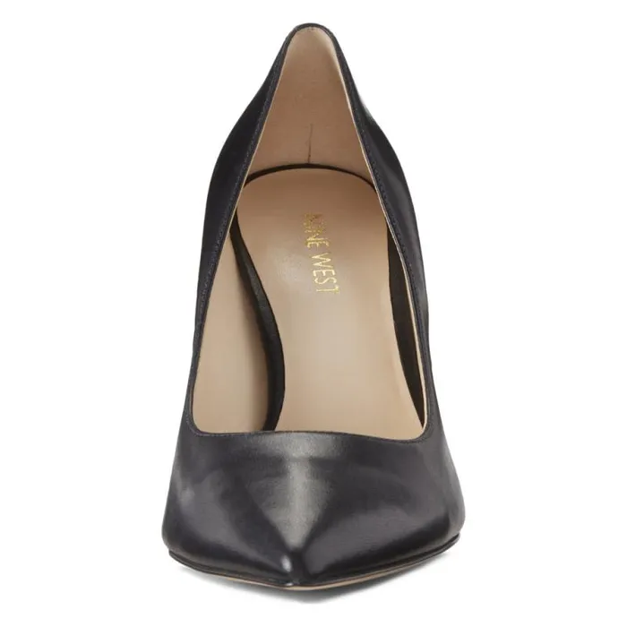 Tatiana Pointy Toe Pumps Black Leather Women Nine West Heels Tatiana Pointy Toe Pumps Black Leather Women Nine West Heels