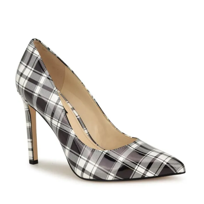 Tatiana Pointy Toe Pumps Blackwhite Patent Plaid Women Nine West Heels Tatiana Pointy Toe Pumps Blackwhite Patent Plaid Women Nine West Heels