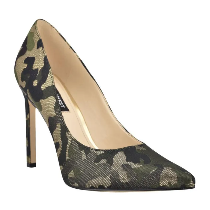 Tatiana Pointy Toe Pumps Metallic Camo Women Nine West Heels Tatiana Pointy Toe Pumps Metallic Camo Women Nine West Heels