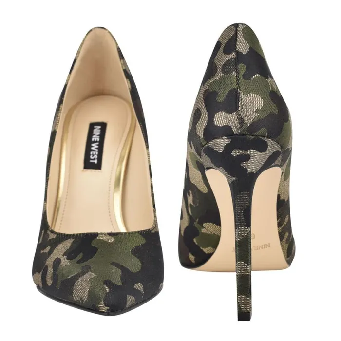 Tatiana Pointy Toe Pumps Metallic Camo Women Nine West Heels Tatiana Pointy Toe Pumps Metallic Camo Women Nine West Heels