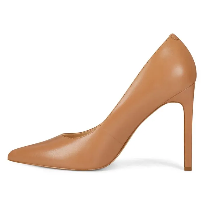 Tatiana Pointy Toe Pumps Natural Leather Women Nine West Heels Tatiana Pointy Toe Pumps Natural Leather Women Nine West Heels