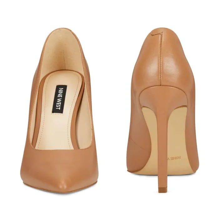Tatiana Pointy Toe Pumps Natural Leather Women Nine West Heels Tatiana Pointy Toe Pumps Natural Leather Women Nine West Heels