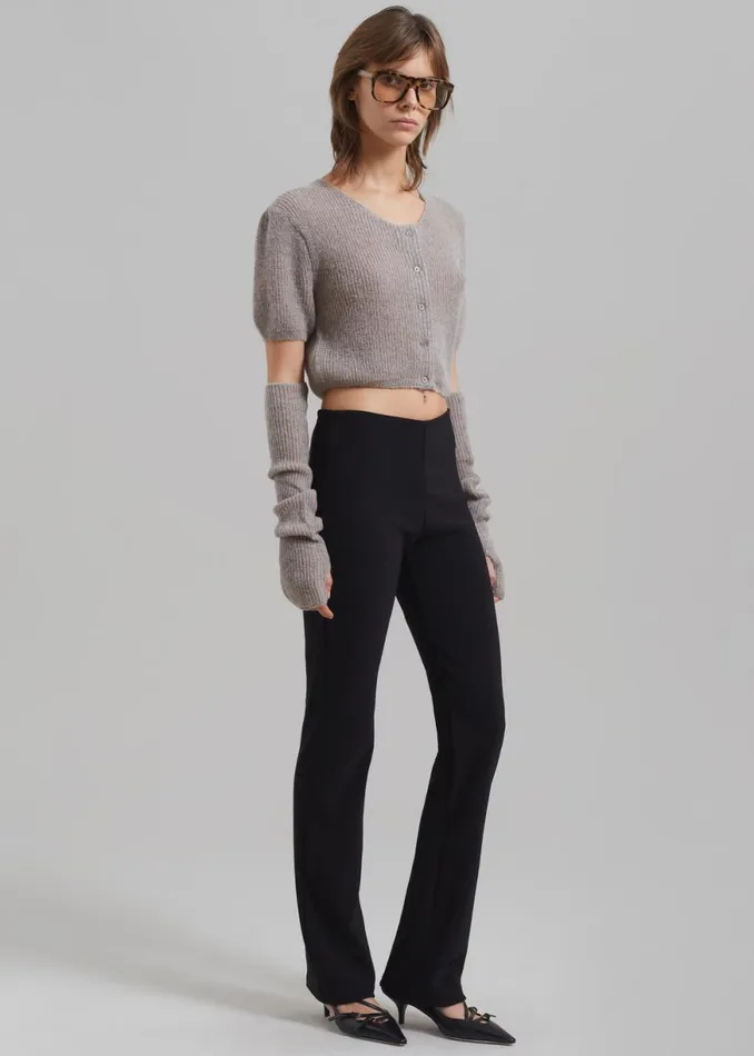 The Frankie Shop Amomento Alpaca Arm Warmer 8211 Charcoal Shop Accessories