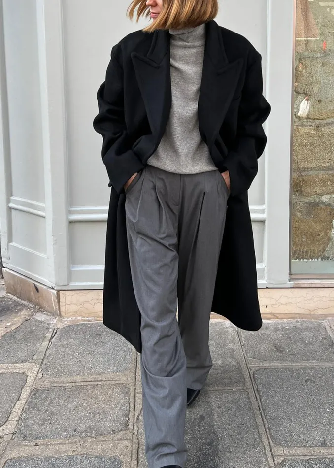The Frankie Shop Anya Oversized Coat 8211 Black Shop Outerwear