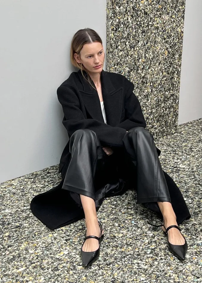 The Frankie Shop Anya Oversized Coat 8211 Black Shop Outerwear