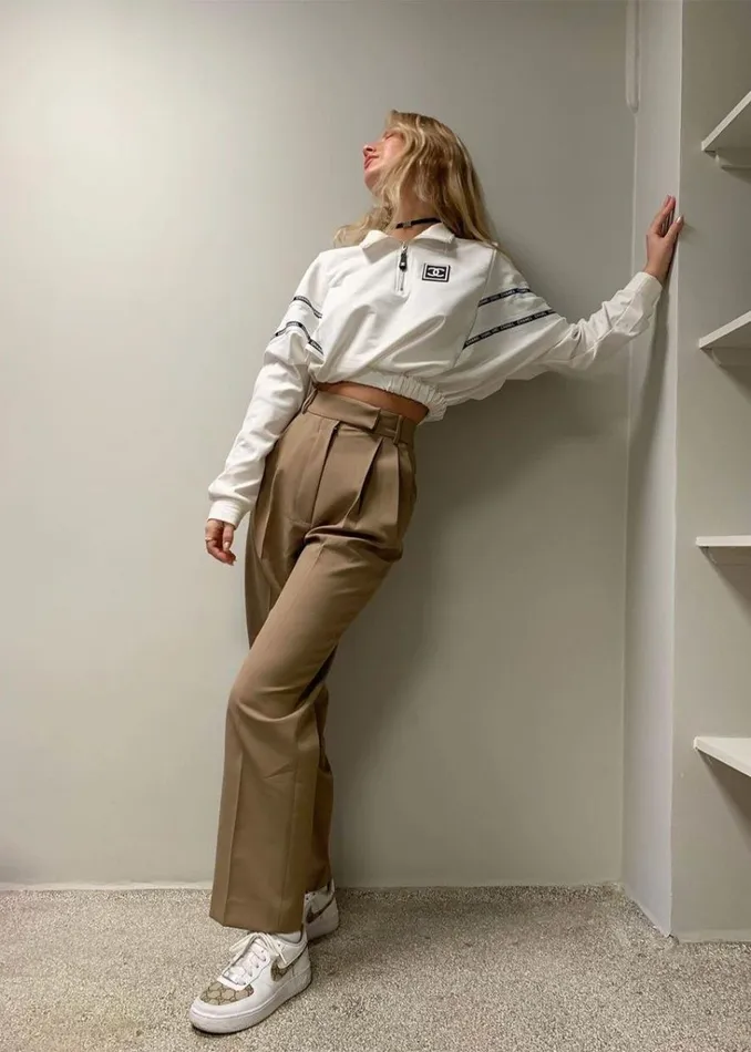 The Frankie Shop Bea Suit Pants 8211 Latte Shop Bottoms