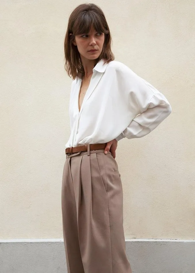 The Frankie Shop Bea Suit Pants 8211 Latte Shop Bottoms