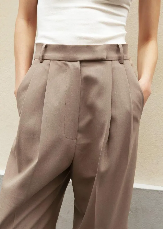 The Frankie Shop Bea Suit Pants 8211 Latte Shop Bottoms