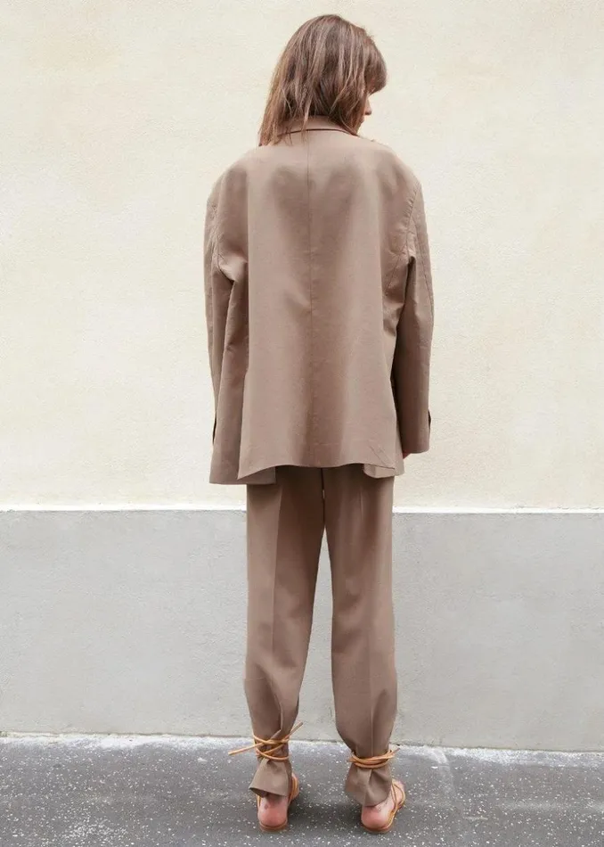 The Frankie Shop Bea Suit Pants 8211 Latte Shop Bottoms