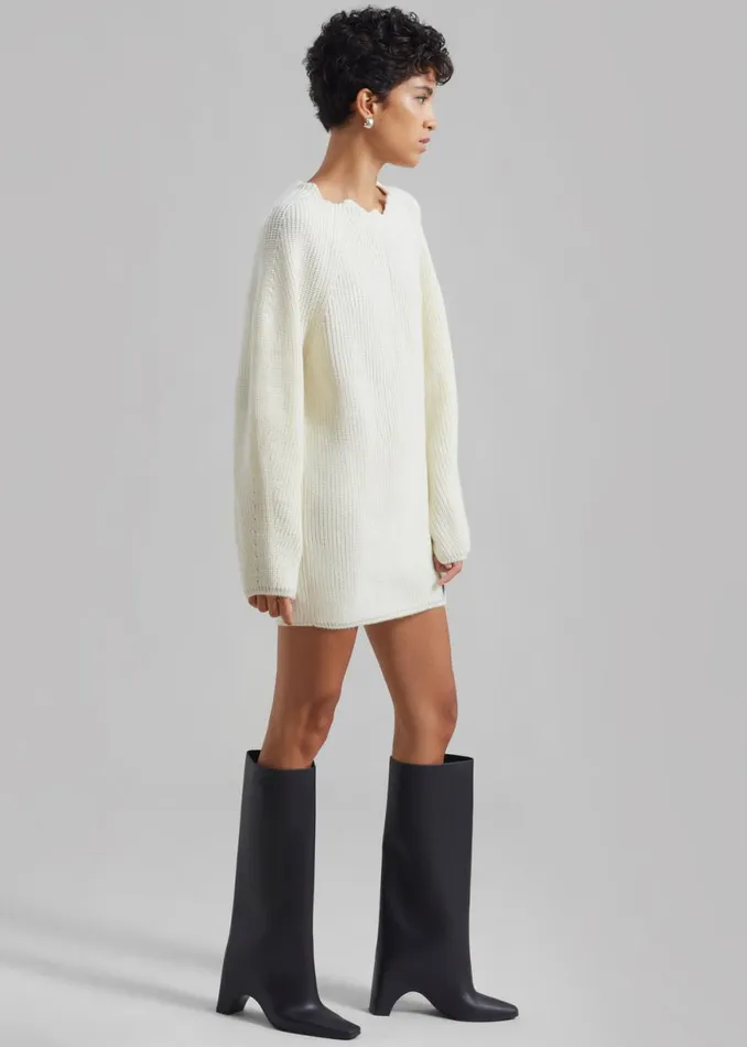 The Frankie Shop Bevza Egg Long Sweater 8211 Ivory Shop Clothing