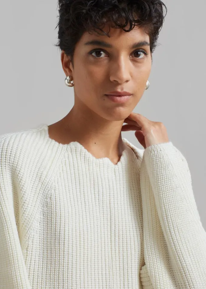 The Frankie Shop Bevza Egg Long Sweater 8211 Ivory Shop Clothing
