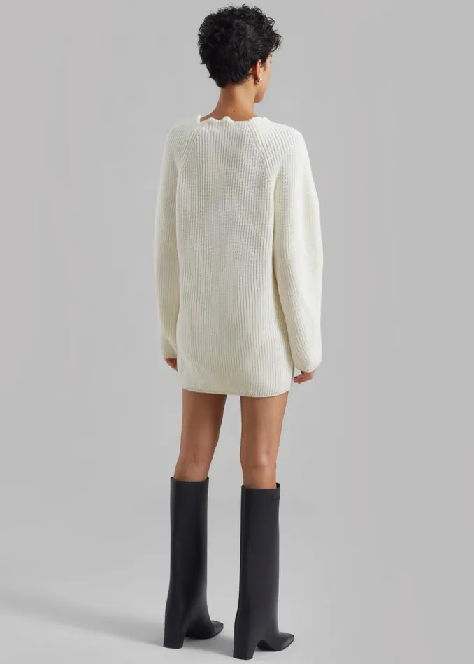 The Frankie Shop Bevza Egg Long Sweater 8211 Ivory Shop Clothing
