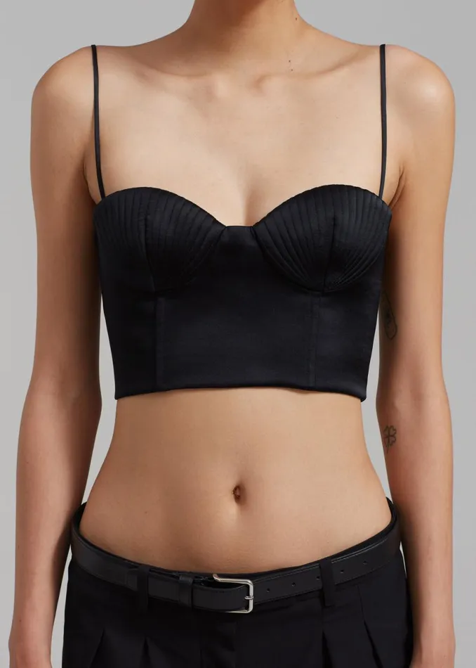 The Frankie Shop Bevza Seashell Top 8211 Black Shop Tops