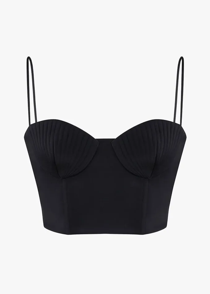 The Frankie Shop Bevza Seashell Top 8211 Black Shop Tops