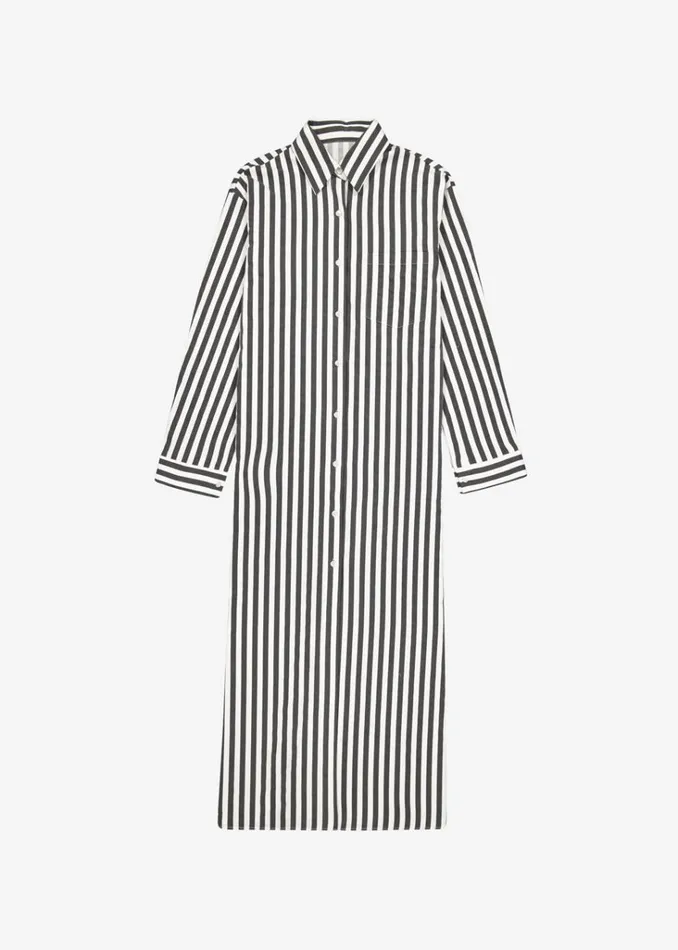 The Frankie Shop Cala Shirt Dress 8211 Black Stripe Shop Dresses