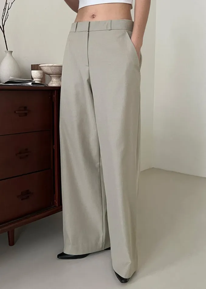 The Frankie Shop Charlotte Trousers 8211 Beige Shop Clothing