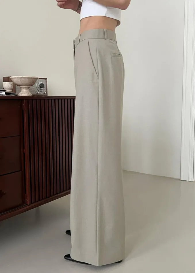 The Frankie Shop Charlotte Trousers 8211 Beige Shop Clothing