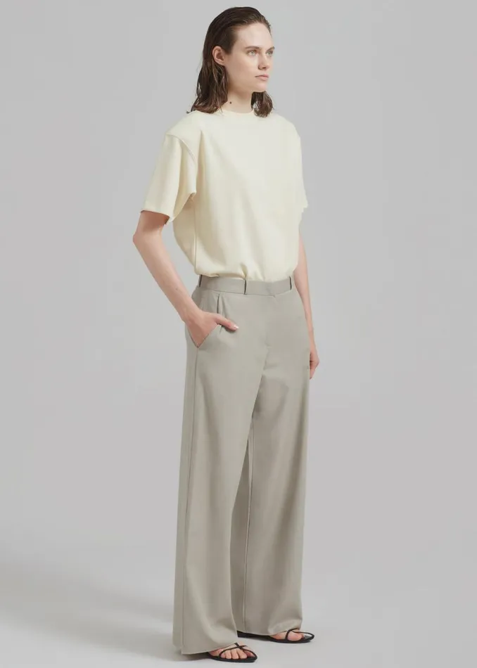 The Frankie Shop Charlotte Trousers 8211 Beige Shop Clothing