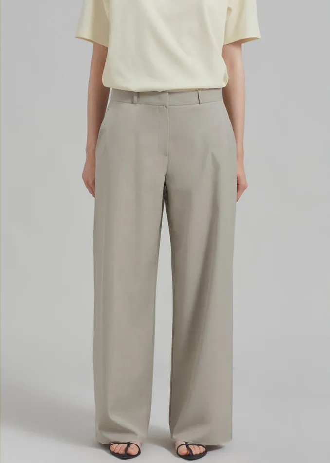 The Frankie Shop Charlotte Trousers 8211 Beige Shop Clothing