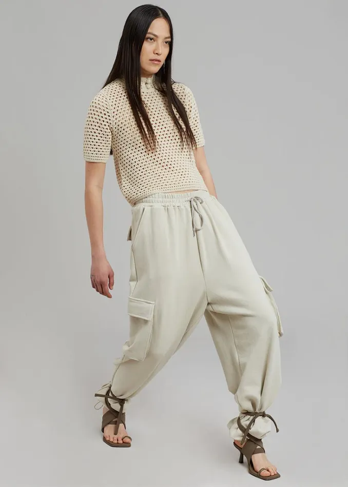 The Frankie Shop Chava Cargo Joggers 8211 Birch Shop Bottoms