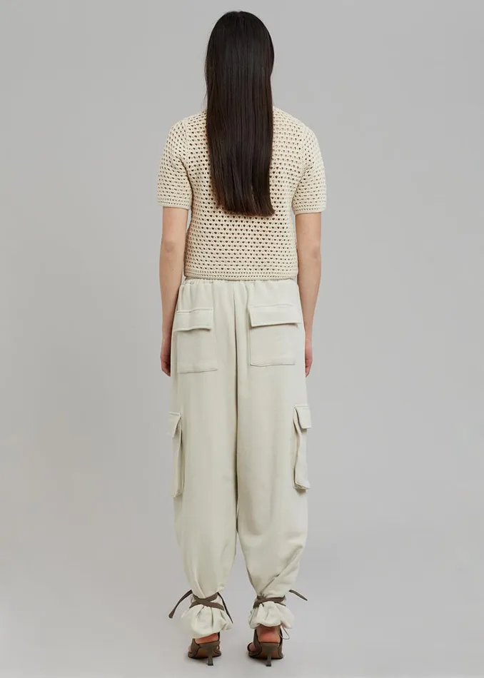 The Frankie Shop Chava Cargo Joggers 8211 Birch Shop Bottoms