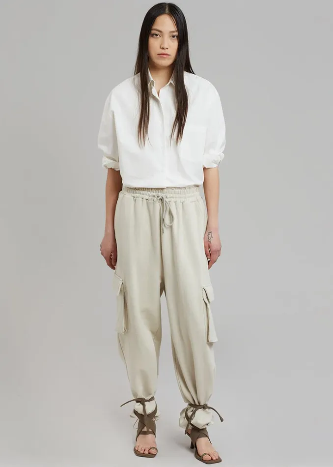 The Frankie Shop Chava Cargo Joggers 8211 Birch Shop Bottoms