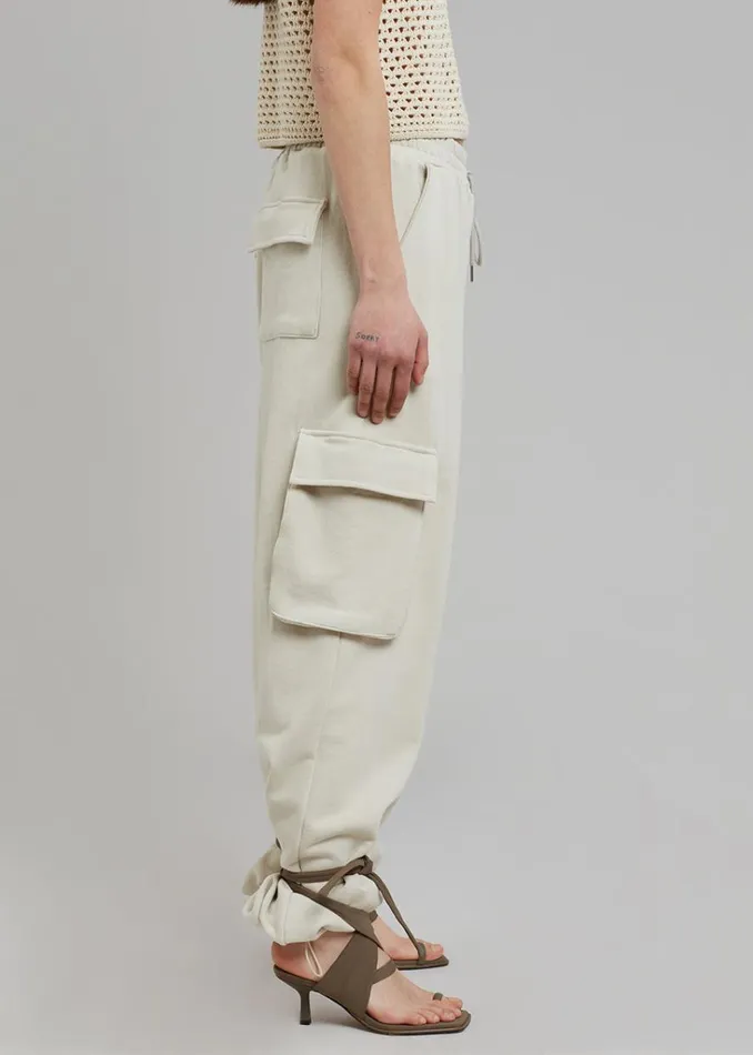 The Frankie Shop Chava Cargo Joggers 8211 Birch Shop Bottoms