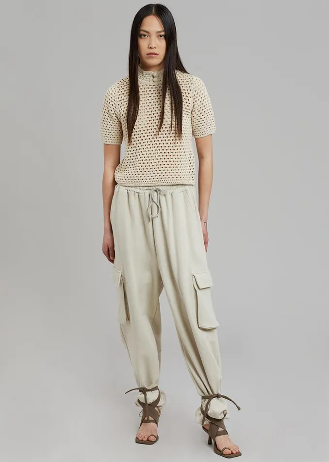 The Frankie Shop Chava Cargo Joggers 8211 Birch Shop Bottoms