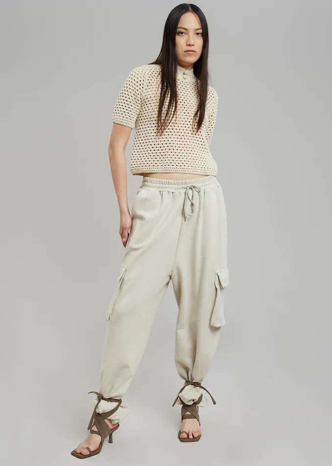 The Frankie Shop Chava Cargo Joggers 8211 Birch Shop Bottoms