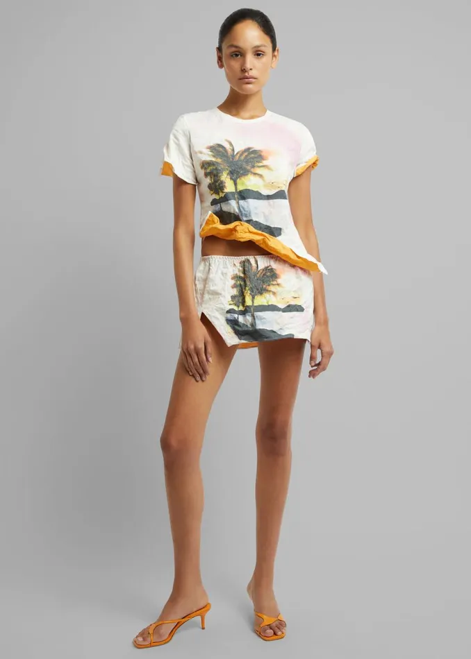 The Frankie Shop Christopher Esber Lost Souvenir Crushed Tee 8211 Lost Souvenir Print Shop Tops