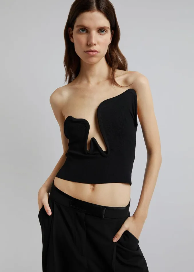 The Frankie Shop Christopher Esber Salacia Wire Strapless Top 8211 Black Shop Tops