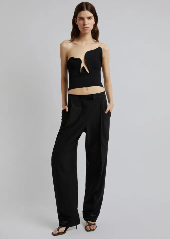 The Frankie Shop Christopher Esber Salacia Wire Strapless Top 8211 Black Shop Tops