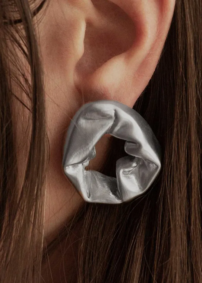 The Frankie Shop Completedworks Scrunch Earrings 8211 Silver Shop Accessories