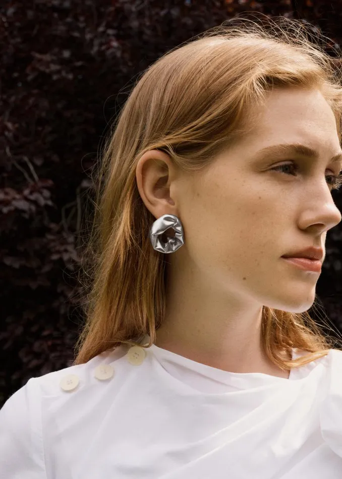 The Frankie Shop Completedworks Scrunch Earrings 8211 Silver Shop Accessories