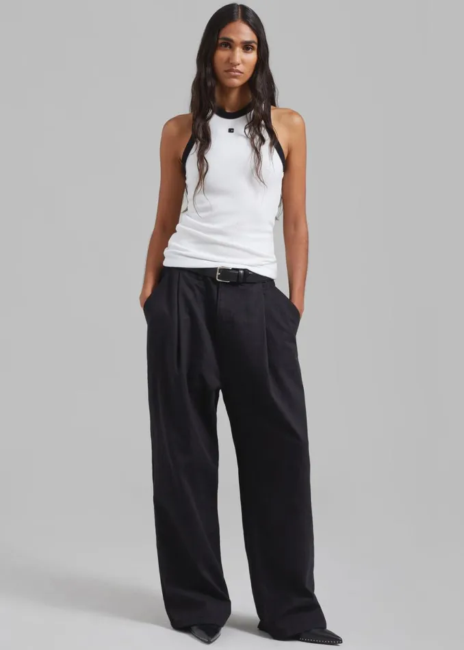 The Frankie Shop Drew Denim Pants 8211 Black Shop Clothing