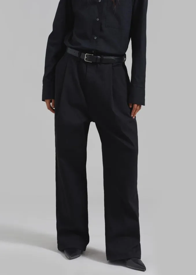 The Frankie Shop Drew Denim Pants 8211 Black Shop Clothing