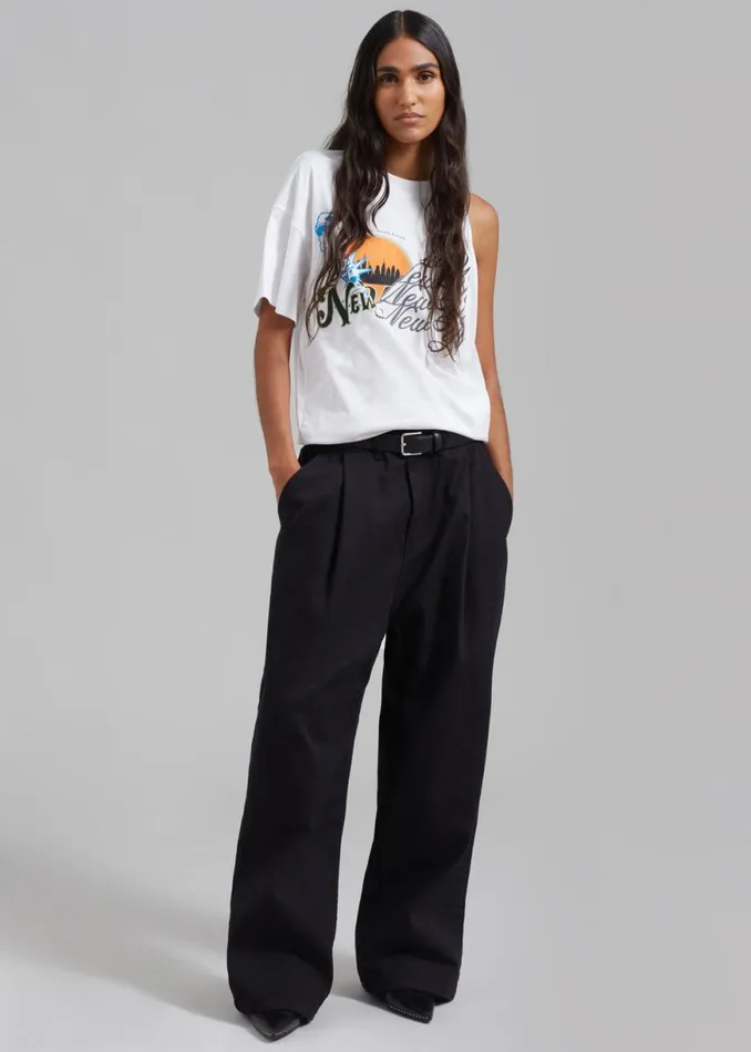 The Frankie Shop Drew Denim Pants 8211 Black Shop Clothing