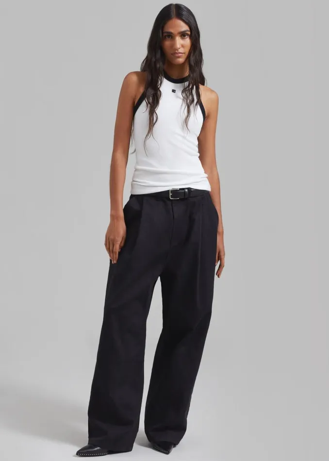 The Frankie Shop Drew Denim Pants 8211 Black Shop Clothing