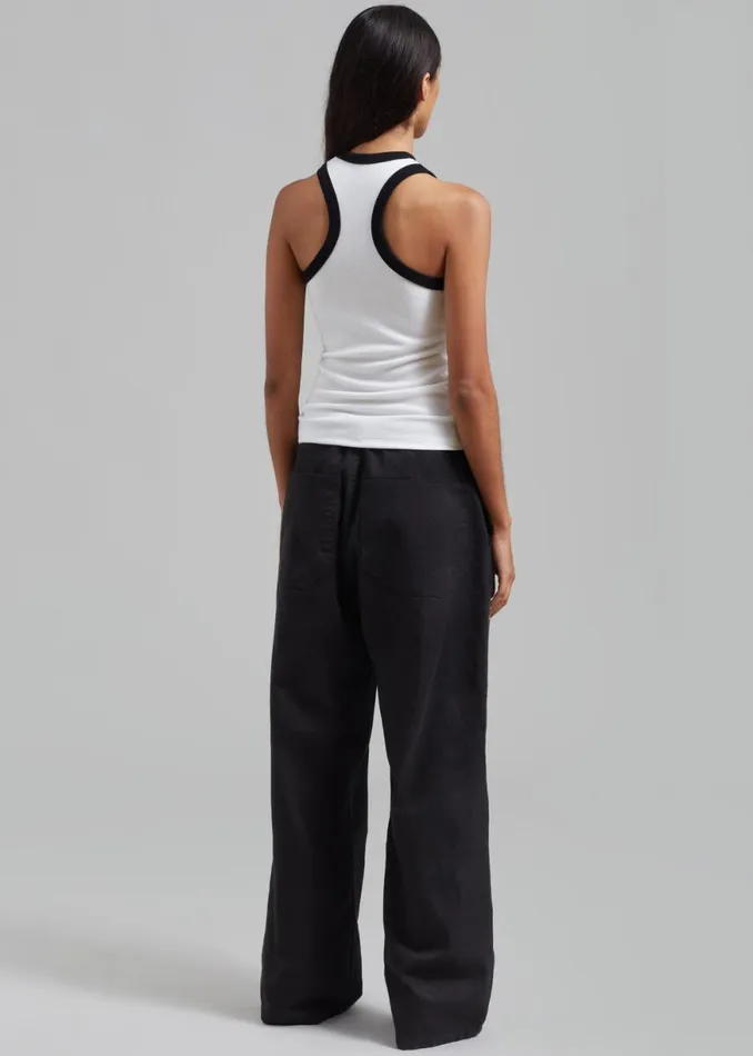 The Frankie Shop Drew Denim Pants 8211 Black Shop Clothing