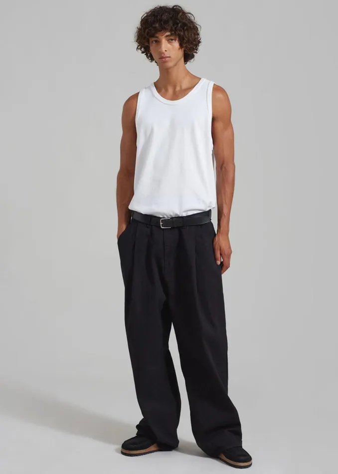 The Frankie Shop Drew Denim Pants 8211 Black Shop Clothing