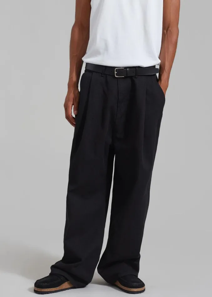 The Frankie Shop Drew Denim Pants 8211 Black Shop Clothing